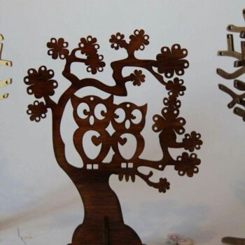 Intra απο ξύλο plywood 3mm-4mm πάχος - Σχέδιο δρομολογητή CNC Tree with Birds Δίασταση 30x30 cm Intraeaxys-voqq3qo2 - Image 1