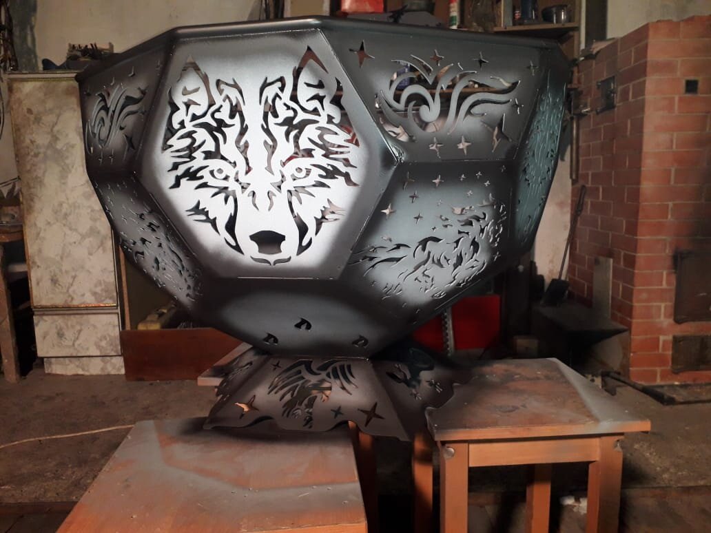 Intra απο ξύλο plywood 3mm-4mm πάχος - Σχέδια κοπής Plasma Bonfire Bowl Εστία εξωτερικού χώρου πυρκαγιάς Δίασταση 30x30 cm Intraeaxys-zo9ywpr7