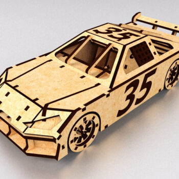 Intra απο ξύλο plywood 3mm-4mm πάχος - Αρχείο PDF NASCAR Toy Race Car Model Δίασταση 30x30 cm Intraeaxys-voq2v45o - Image 1