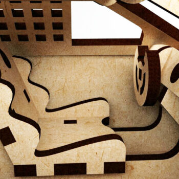 Intra απο ξύλο plywood 3mm-4mm πάχος - Αρχείο PDF NASCAR Toy Race Car Model Δίασταση 30x30 cm Intraeaxys-voq2v45o - Image 6