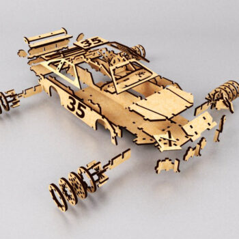 Intra απο ξύλο plywood 3mm-4mm πάχος - Αρχείο PDF NASCAR Toy Race Car Model Δίασταση 30x30 cm Intraeaxys-voq2v45o - Image 7