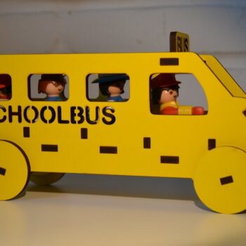 Intra απο ξύλο plywood 3mm-4mm πάχος - Ξύλινο παιχνίδι σχολικού λεωφορείου Δίασταση 30x30 cm Intraeaxys-m1d6n2x7 - Image 3