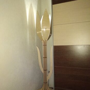 Intra απο ξύλο plywood 3mm-4mm πάχος - Διακοσμητικό φωτιστικό δαπέδου Tulip Δίασταση 30x30 cm Intraeaxys-ro6y4k27 - Image 3