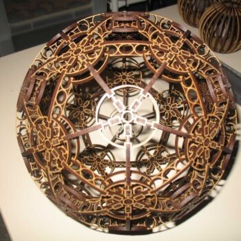 Intra απο ξύλο plywood 3mm-4mm πάχος - Σφαίρα στυλ Άιφελ 3 χιλιοστά Δίασταση 30x30 cm Intraeaxys-joed5r91 - Image 1