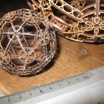 Intra απο ξύλο plywood 3mm-4mm πάχος - Σφαίρα στυλ Άιφελ 3 χιλιοστά Δίασταση 30x30 cm Intraeaxys-joed5r91 - Image 3