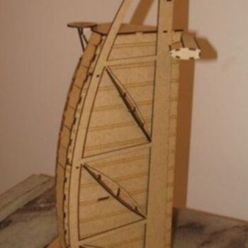 Intra απο ξύλο plywood 3mm-4mm πάχος - Ξύλινο 3D μοντέλο Burj Al Arab Δίασταση 30x30 cm Intraeaxys-91jdqkl1 - Image 3