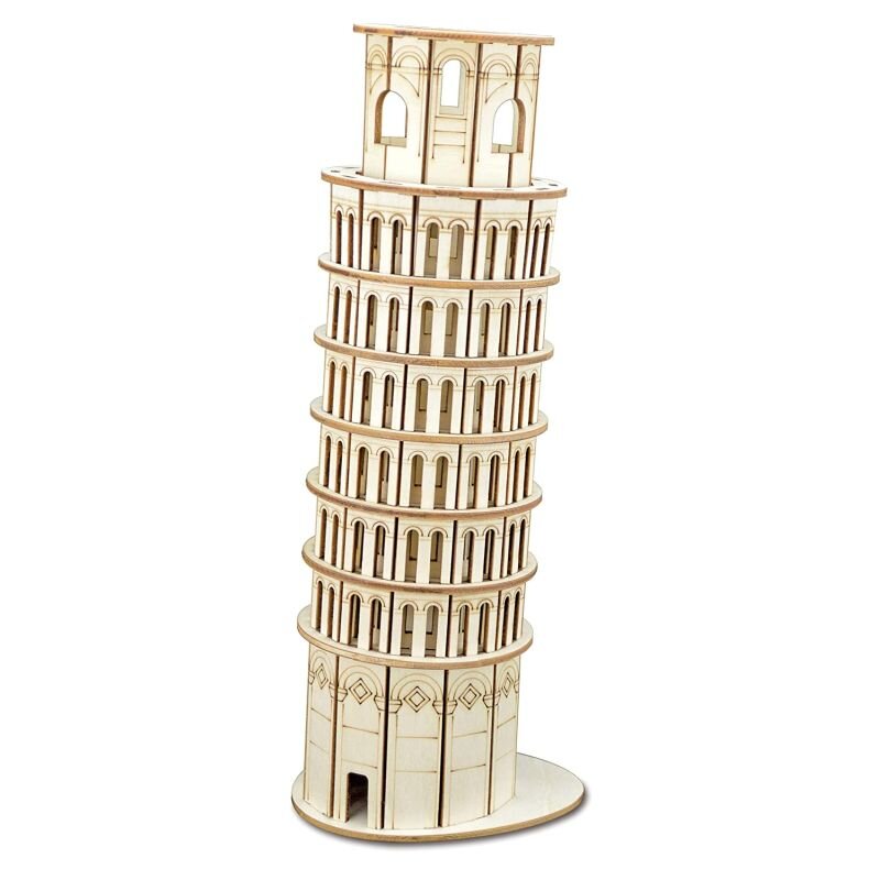 Intra απο ξύλο plywood 3mm-4mm πάχος - Αρχείο PDF 3d Wooden Puzzle Constructor Kit Leaning Tower Of Pisa Δίασταση 30x30 cm Intraeaxys-ro6y4q27