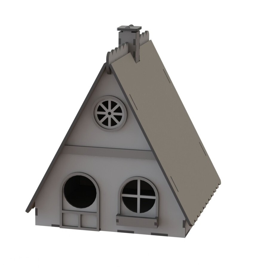 Intra απο ξύλο plywood 3mm-4mm πάχος - Wooden Nest Box Birds House Birds Shelter Δίασταση 40x50 cm Intraeaxys-51rrdq31