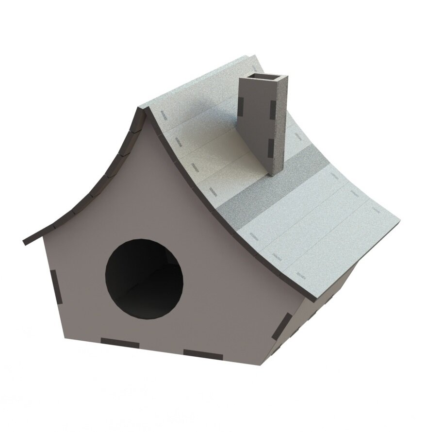 Intra απο ξύλο plywood 3mm-4mm πάχος - Ξύλινο Birdhouse Δίασταση 40x50 cm Intraeaxys-6o3yx4r7
