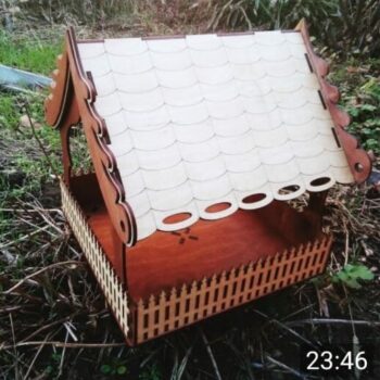 Intra απο ξύλο plywood 3mm-4mm πάχος - Ξύλινος τροφοδότης πουλιών Δίασταση 30x30 cm Intraeaxys-078yl35o - Image 1