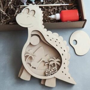 Intra απο ξύλο plywood 3mm-4mm πάχος - Ξύλινο Dino Layered Art Παιδικό Δωμάτιο Διακόσμηση Δίασταση 30x30 cm Intraeaxys-e1gk4d8o