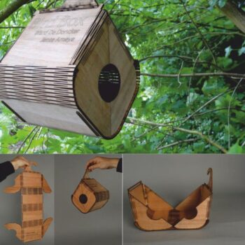 Intra απο ξύλο plywood 3mm-4mm πάχος - Εύκαμπτο σπίτι πουλιών από κόντρα πλακέ Δίασταση 40x50 cm Intraeaxys-eo4q5687 - Image 1