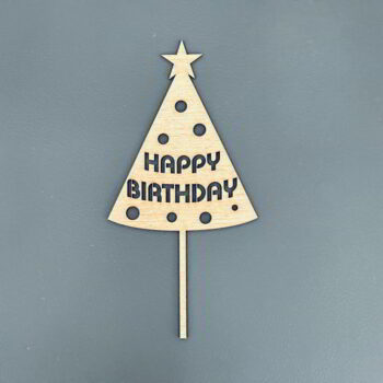 Intra απο ξύλο plywood 3mm-4mm πάχος - Χριστουγεννιάτικο δέντρο για τούρτα Δίασταση 30x30 cm Intraeaxys-6o3yp2k7 - Image 1