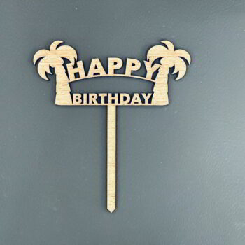 Intra απο ξύλο plywood 3mm-4mm πάχος - Palm Tree Cake Topper Δίασταση 30x30 cm Intraeaxys-joedm4d1 - Image 1