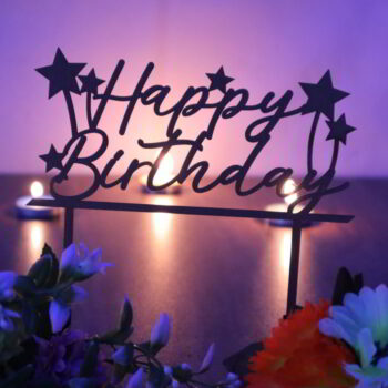 Intra απο ξύλο plywood 3mm-4mm πάχος - Stars Cake Topper Birthday Party Decor Δίασταση 30x30 cm Intraeaxys-r1z2jep1 - Image 5