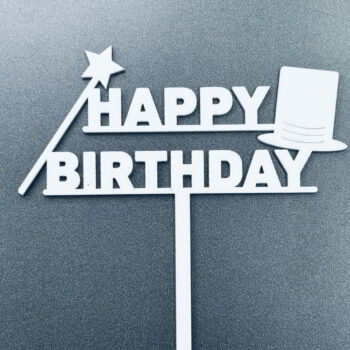 Intra απο ξύλο plywood 3mm-4mm πάχος - Magician Cake Topper Δίασταση 30x30 cm Intraeaxys-51rr53r1 - Image 3