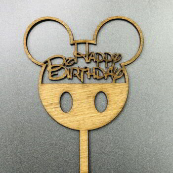 Intra απο ξύλο plywood 3mm-4mm πάχος - Μίκυ Μάους Κέικ Τόπερ Δίασταση 30x30 cm Intraeaxys-eo20enq7 - Image 1