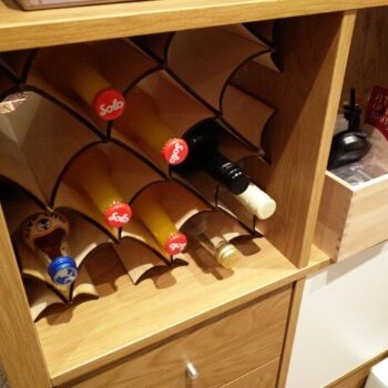 Intra απο ξύλο plywood 3mm-4mm πάχος - Τρισδιάστατο παζλ Wine Rack Δίασταση 30x30 cm Intraeaxys-joe4p916 - Image 1