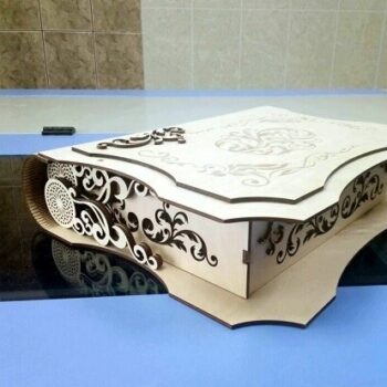 Intra απο ξύλο plywood 3mm-4mm πάχος - Διακοσμητικό πτυσσόμενο κουτί βιβλίου Δίασταση 30x30 cm Intraeaxys-ro6y4vn7 - Image 1