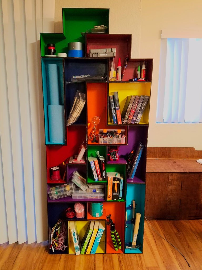 Intra απο ξύλο plywood 3mm-4mm πάχος - Ράφι βιβλίων Tetris Modular Δίασταση 30x30 cm Intraeaxys-d1lvwrgo