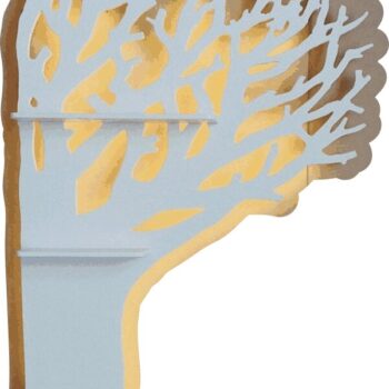 Intra απο ξύλο plywood 3mm-4mm πάχος - Ράφι σε σχήμα δέντρου Δίασταση 30x30 cm Intraeaxys-ro6yv8q7 - Image 1