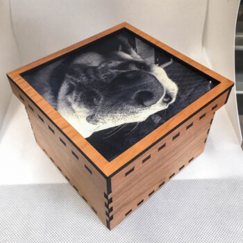 Intra απο ξύλο plywood 3mm-4mm πάχος - Διακοσμητικό κουτί με καπάκι από πλακάκι Δίασταση 30x30 cm Intraeaxys-eo0q9qg1 - Image 1