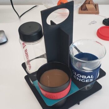 Intra απο ξύλο plywood 3mm-4mm πάχος - 4 Φλιτζάνια Coffee Caddy 3mm Δίασταση 30x30 cm Intraeaxys-d1lv9zgo - Image 1