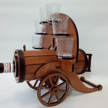 Intra απο ξύλο plywood 3mm-4mm πάχος - Θήκη μπουκαλιών Cannon Δίασταση 30x30 cm Intraeaxys-eoxl6wqo - Image 1