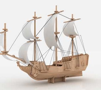 Intra απο ξύλο plywood 3mm-4mm πάχος - Αρχείο PDF Pattern Ship Pirate Δίασταση 30x30 cm Intraeaxys-r1z39wol - Image 1