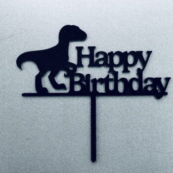 Intra απο ξύλο plywood 3mm-4mm πάχος - Dinosaur Cake Topper Διακοσμήσεις τούρτας γενεθλίων Δίασταση 30x30 cm Intraeaxys-67wlkrw1 - Image 3