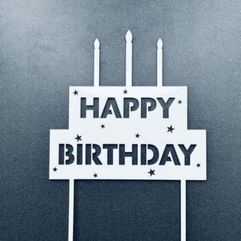 Intra απο ξύλο plywood 3mm-4mm πάχος - Δημιουργικό ντεκόρ για πάρτι με κεριά τούρτας γενεθλίων Δίασταση 30x30 cm Intraeaxys-91jd6541 - Image 1