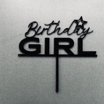 Intra απο ξύλο plywood 3mm-4mm πάχος - Γενέθλια Κορίτσι Cake Topper Δίασταση 30x30 cm Intraeaxys-eoxl40jo - Image 3