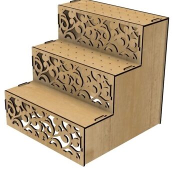 Intra απο ξύλο plywood 3mm-4mm πάχος - Βάση 3-επιπέδων Cupcake Γάμου Επιδόρπιο γενεθλίων Cupcake Οθόνη 4mm Δίασταση 30x30 cm Intraeaxys-075y9npo - Image 1