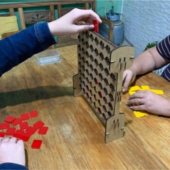 Intra απο ξύλο plywood 3mm-4mm πάχος - Παιχνίδι Connect 4 Δίασταση 30x30 cm Intraeaxys-voq2qmjo - Image 9