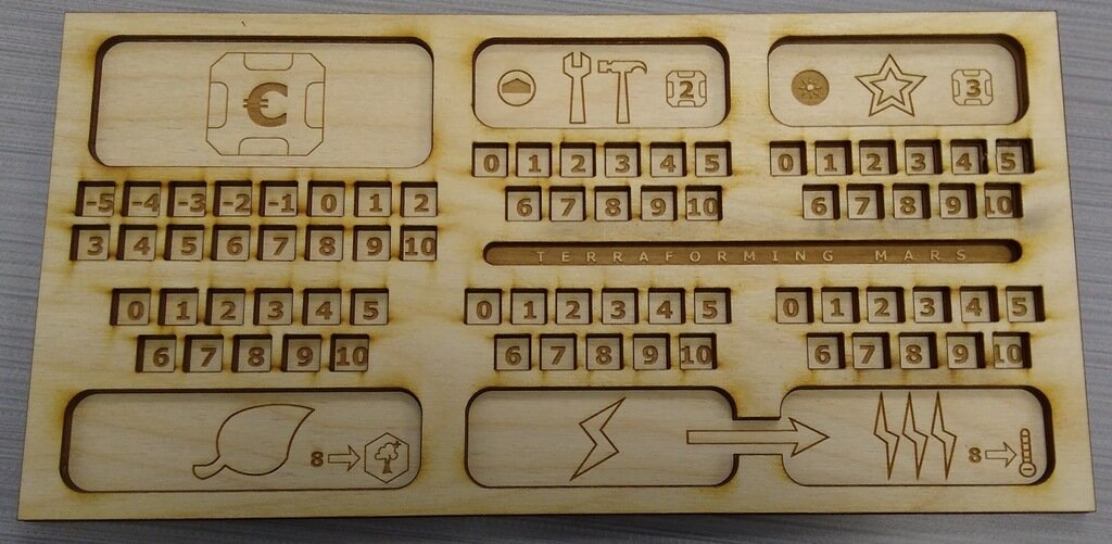 Intra απο ξύλο plywood 3mm-4mm πάχος - Terraforming Mars Player Mat Δίασταση 30x30 cm Intraeaxys-eo0qre01