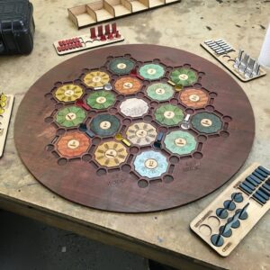 Intra απο ξύλο plywood 3mm-4mm πάχος - Έποικοι του Κατάν Δίασταση 30x30 cm Intraeaxys-yon099x7