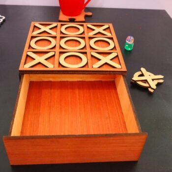 Intra απο ξύλο plywood 3mm-4mm πάχος - Tic Tac Toe Παιχνίδι με το κουτί Δίασταση 30x30 cm Intraeaxys-qomm9j8o - Image 9