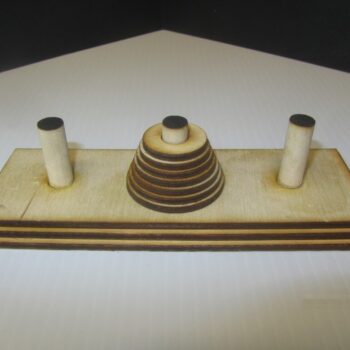 Intra απο ξύλο plywood 3mm-4mm πάχος - Παιχνίδι Tower Of Hanoi Δίασταση 30x30 cm Intraeaxys-ro6y2v37 - Image 1