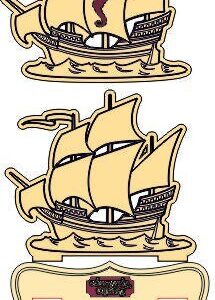 Intra απο ξύλο plywood 3mm-4mm πάχος - Ιστιοφόρο πειρατικό πλοίο Δίασταση 30x30 cm Intraeaxys-075ezp7z