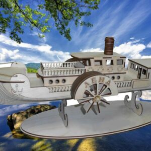 Intra απο ξύλο plywood 3mm-4mm πάχος - Μοτίβο 3D παζλ πλοίου Δίασταση 30x30 cm Intraeaxys-6o3e5k1n