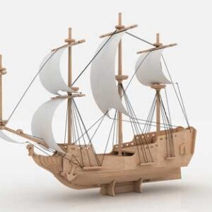 Intra απο ξύλο plywood 3mm-4mm πάχος - Πειρατικό πλοίο L 6mm Δίασταση 30x30 cm Intraeaxys-voqev5o2