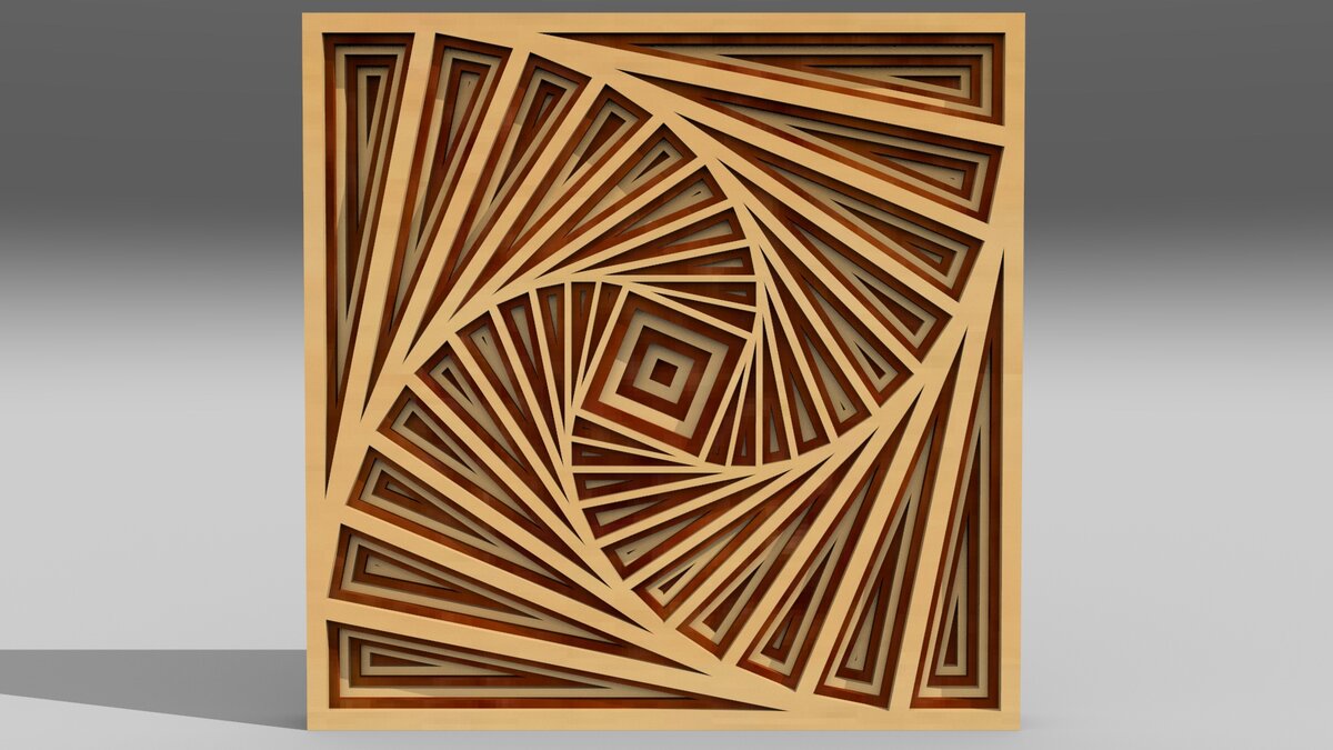 Intra απο ξύλο plywood 3mm-4mm πάχος - Πολυστρωματικό 3D στολίδι Δίασταση 10x10 cm Intraeaxys-r1z2dkw1