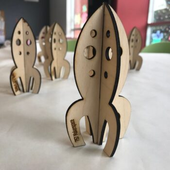 Intra απο ξύλο plywood 3mm-4mm πάχος - Mini Rocket Ship Δίασταση 30x30 cm Intraeaxys-yon0dyy7 - Image 1
