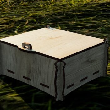 Intra απο ξύλο plywood 3mm-4mm πάχος - Ρηχό Ξύλινο Κουτί με Κλειδαριά Δίασταση 30x30 cm Intraeaxys-075ymwpo - Image 1