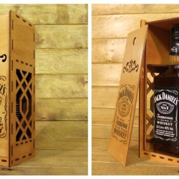 Intra απο ξύλο plywood 3mm-4mm πάχος - Jack Daniels Whisky Wooden Box Δίασταση 30x30 cm Intraeaxys-pok3lgk7 - Image 1
