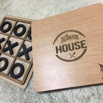 Intra απο ξύλο plywood 3mm-4mm πάχος - Παιχνίδι Tic-Tac-Toe Δίασταση 30x30 cm Intraeaxys-m1d64437 - Image 1