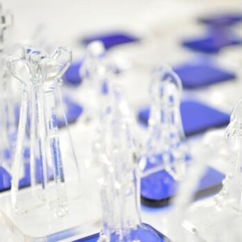 Intra απο ξύλο plywood 3mm-4mm πάχος - Ακρυλικό Σετ Σκακιού Δίασταση 20x20 cm Intraeaxys-67wlyw81 - Image 4