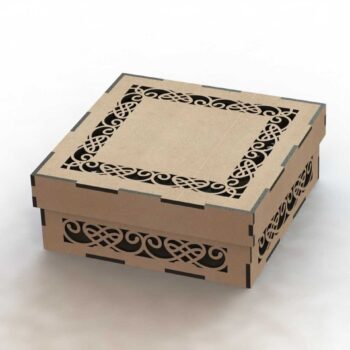 Intra απο ξύλο plywood 3mm-4mm πάχος - Κουτί με πρότυπο καπάκι Δίασταση 30x30 cm Intraeaxys-ro6jv67x - Image 1