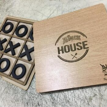 Intra απο ξύλο plywood 3mm-4mm πάχος - Παιχνίδι Tic Tac Toe Δίασταση 30x30 cm Intraeaxys-eoxl5pvo - Image 1