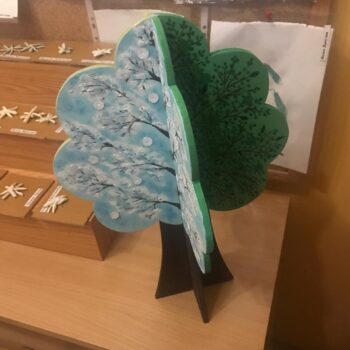 Intra απο ξύλο plywood 3mm-4mm πάχος - Διακοσμητικό μοντέλο δέντρου Δίασταση 30x30 cm Intraeaxys-p7ym8027 - Image 1